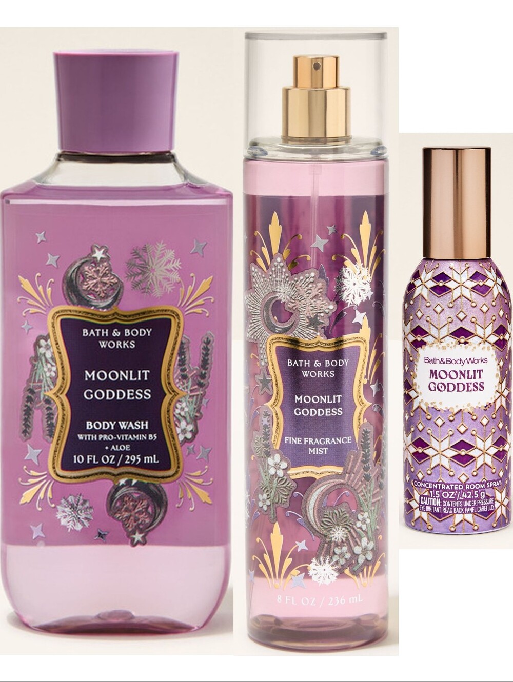 Bath & Body Works Moonlit Goddess 3 Piece Bath & Body Set NEW RARE